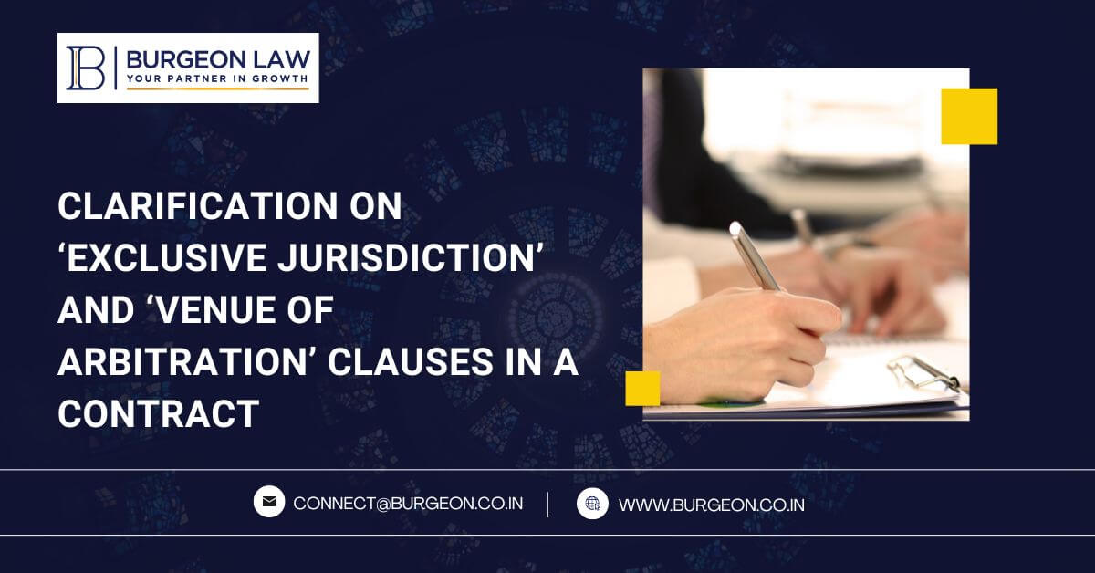 clarification on exclusive jurisdiction and venue of arbitration clauses in a contract delhi high court