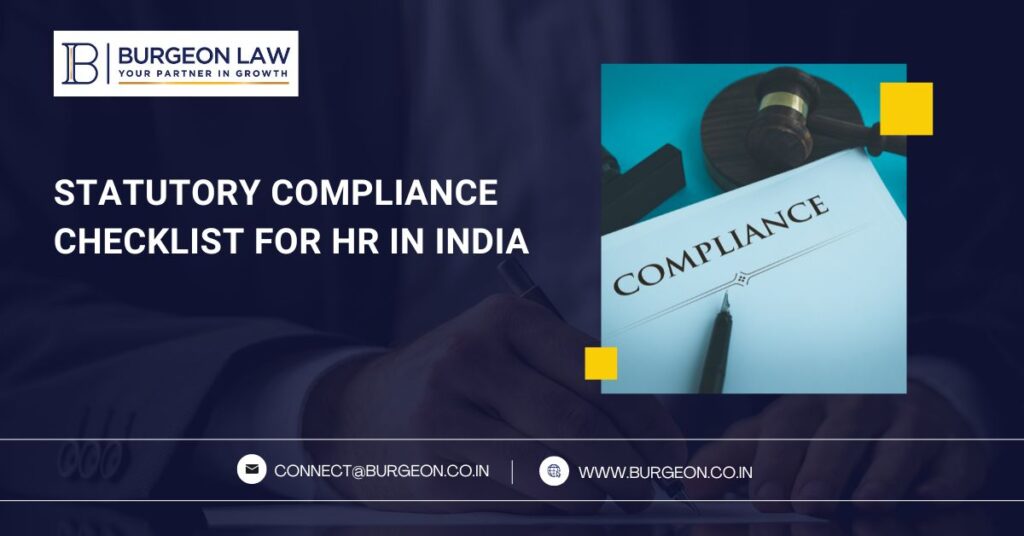 statutory compliance checklist for hr in india