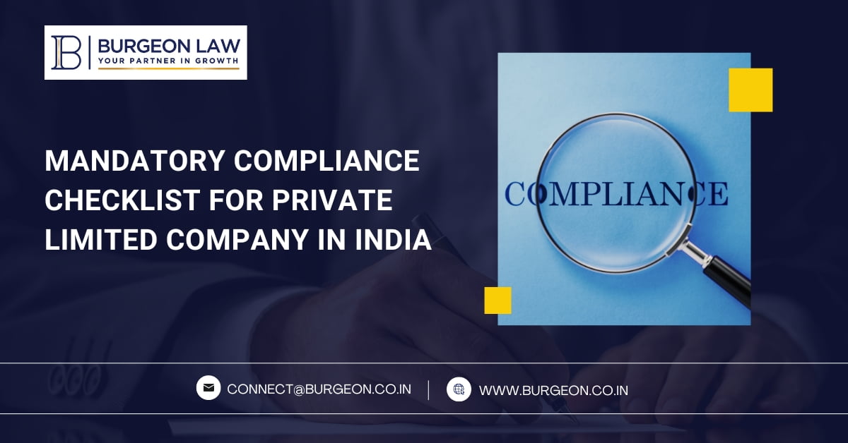 mandatory compliance checklist for private limited company in india