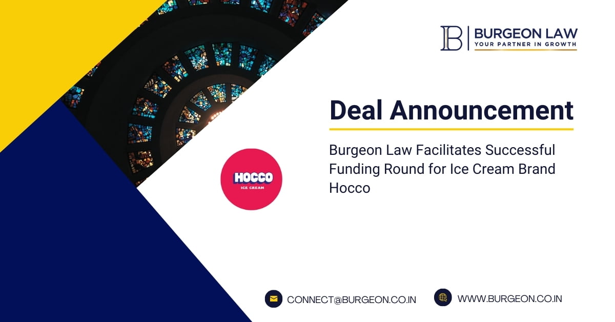 burgeon law facilitates successful funding round for ice cream brand hocco